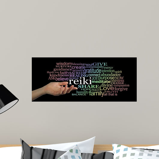 Sharing Reiki Word Cloud Wall Decal