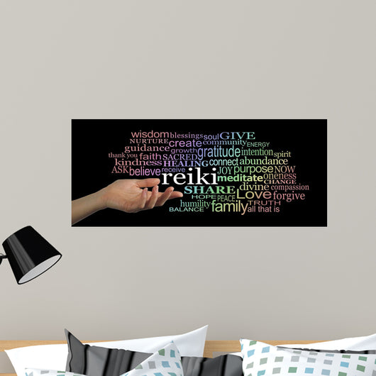 Sharing Reiki Word Cloud Wall Decal