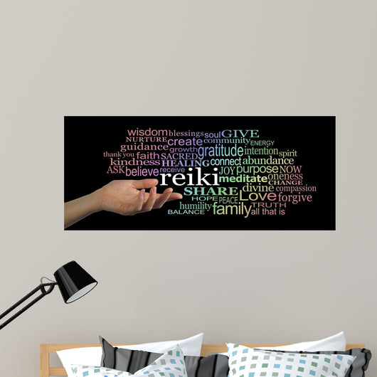 Sharing Reiki Word Cloud Wall Decal