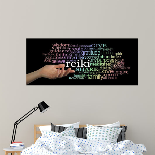 Sharing Reiki Word Cloud Wall Decal
