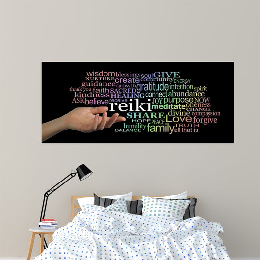 Sharing Reiki Word Cloud Wall Decal