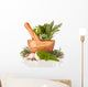 Wooden Mortar with Herbs Wall Decal