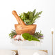 Wooden Mortar with Herbs Wall Decal