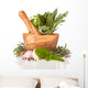 Wooden Mortar with Herbs Wall Decal