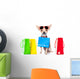 Shopping Dog Wall Decal Design 1