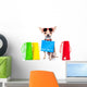 Shopping Dog Wall Decal Design 1