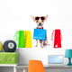 Shopping Dog Wall Decal Design 1