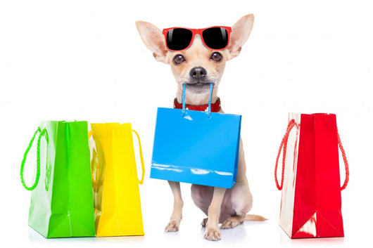 Shopping Dog Wall Decal Design 1