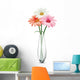 Daisy Glass Vase White Wall Decal