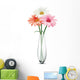 Daisy Glass Vase White Wall Decal