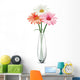 Daisy Glass Vase White Wall Decal