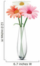 Daisy Glass Vase White Wall Decal