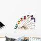 White Ferris Wheel with Colorful Cars Wall Decal