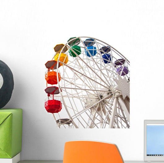 White Ferris Wheel Wall Decal