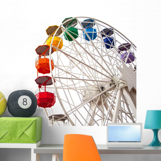 White Ferris Wheel Wall Decal