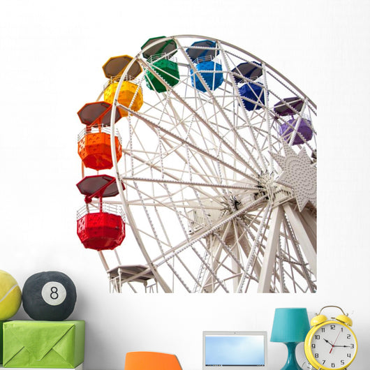 White Ferris Wheel Wall Decal