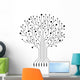 Vector Circuit Board Tree Wall Decal Design 1