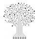 Vector Circuit Board Tree Wall Decal Design 1
