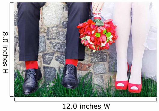 Groom Bride Wedding Shoes Wall Decal