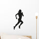 Running Woman Silhouette Wall Decal