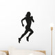 Running Woman Silhouette Wall Decal