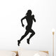 Running Woman Silhouette Wall Decal