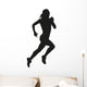 Running Woman Silhouette Wall Decal