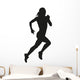 Running Woman Silhouette Wall Decal