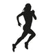 Running Woman Silhouette Wall Decal