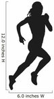 Running Woman Silhouette Wall Decal