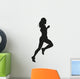Running Woman Vector Silhouette Wall Decal