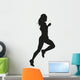 Running Woman Vector Silhouette Wall Decal