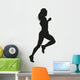 Running Woman Vector Silhouette Wall Decal