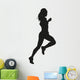 Running Woman Vector Silhouette Wall Decal