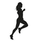 Running Woman Vector Silhouette Wall Decal