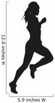 Running Woman Vector Silhouette Wall Decal