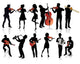 Musicians Silhouettes Wall Stickers Wall Decal