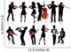 Musicians Silhouettes Wall Stickers Wall Decal