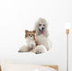 White Standard Poodle and Wall Decal