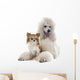 White Standard Poodle and Wall Decal