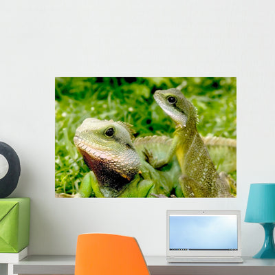 Lizard Wall Decal shown on a wall