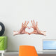 Heart Gesture with Henna Wall Decal