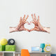 Heart Gesture with Henna Wall Decal
