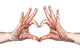 Heart Gesture with Henna Wall Decal