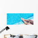 Female Legs Blue Water Wall Decal Panoramic Wall Decal