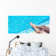 Female Legs Blue Water Wall Decal Panoramic Wall Decal