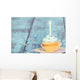 Pastel Cupcake with Candle Wall Decal