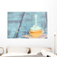 Pastel Cupcake with Candle Wall Decal