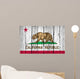 Grunge California State Flag Wall Decal