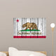 Grunge California State Flag Wall Decal